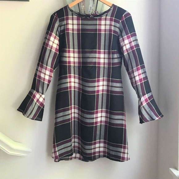LOFT Dresses & Skirts - LOFT Checker Fit and Flare Dress